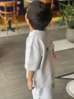 grey loose short set - Image 3